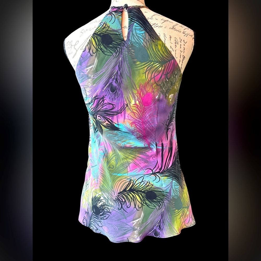 Bisou Bisou Multicolor Ruffle Halter Top - Picture 2 of 2